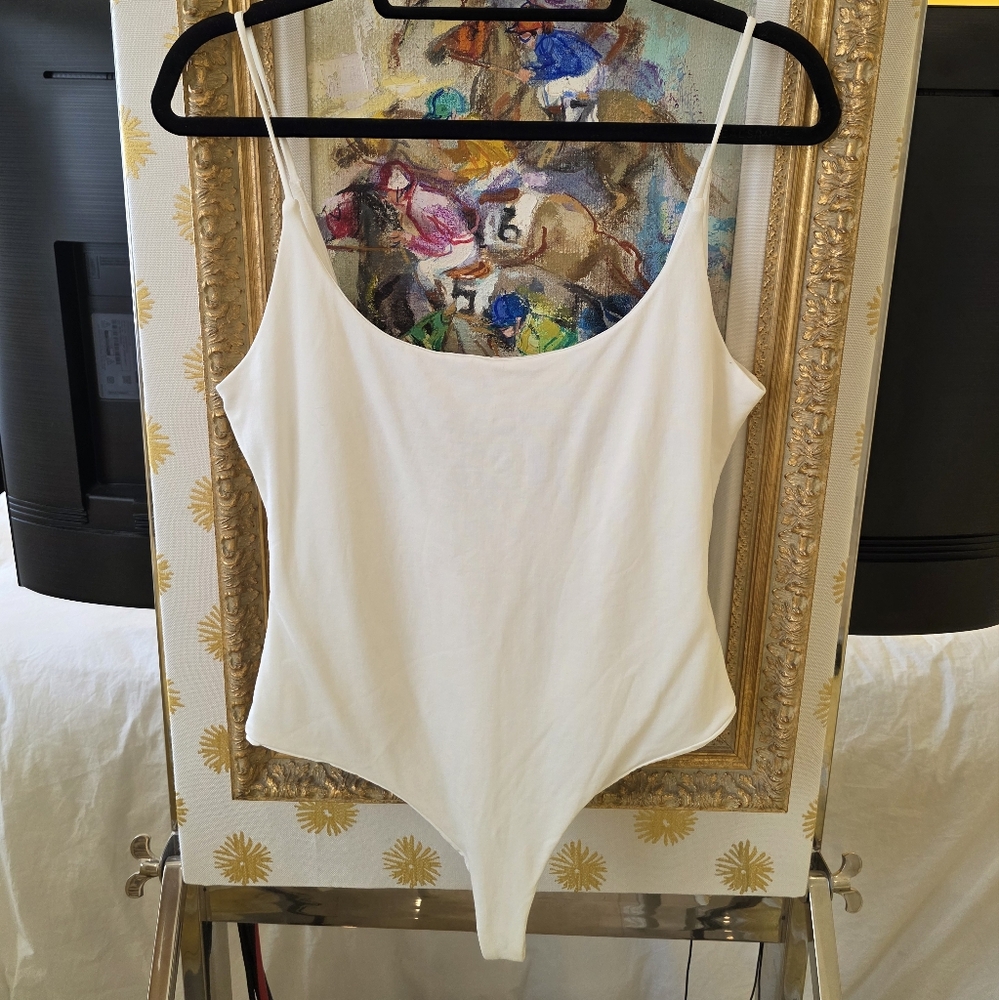 White privacy please bodysuit